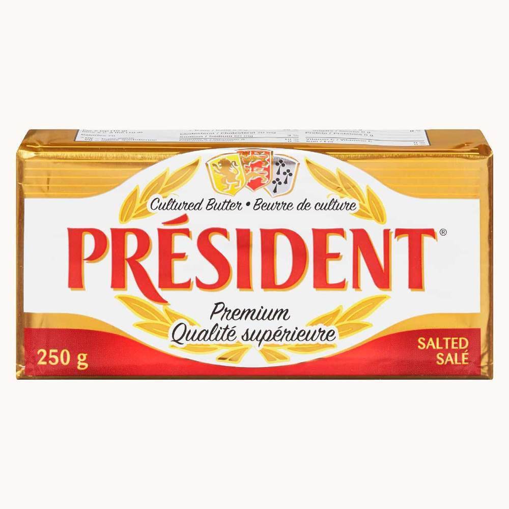 Président  beurre (250 g) - premium salted cultured butter (250 g)
