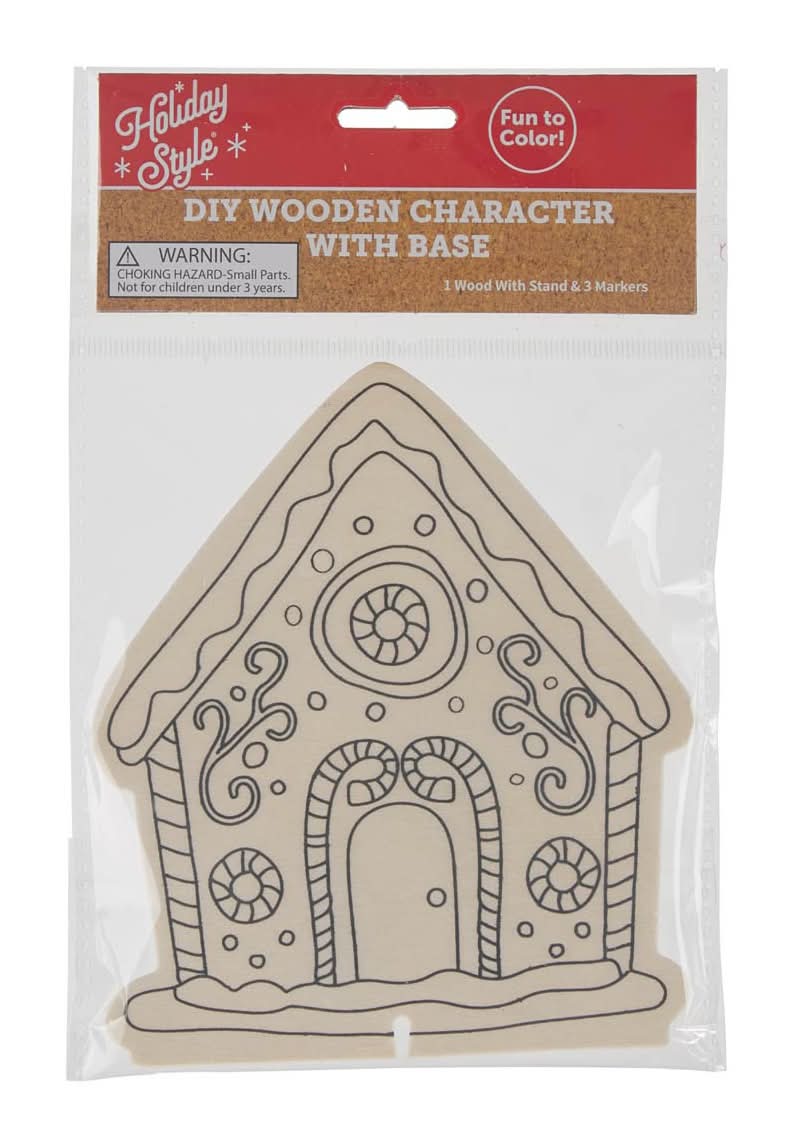 Holiday Style Assorted Diy Wooden Character With Base