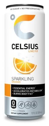 Celsius Live Fit Sparkling Energy Drink, Orange (12 fl oz)