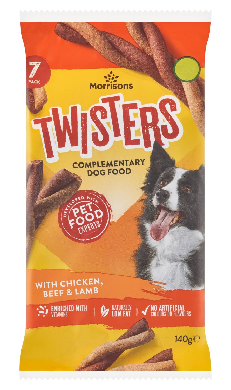 Morrisons Twisters With Chicken Dog Food (140g)