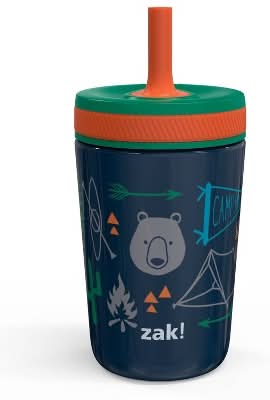 zak! Stainless Steel Kelso Kids Straw Cup 12oz