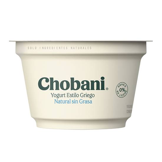 Chobani yogurt griego natural (vaso 150 g)