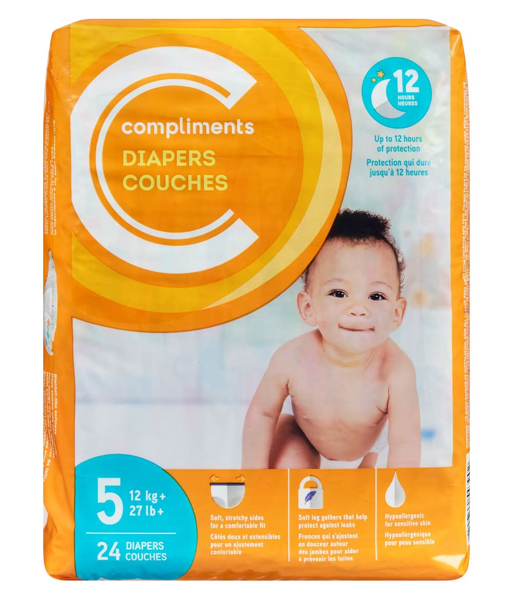 Compliments Little Ones Size 5 Jumbo Diapers