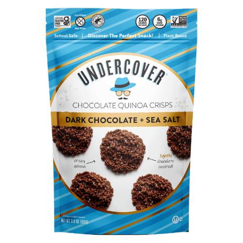 Undercover Chocolate Quinoa Mini Crisps (dark chocolate-sea salt)