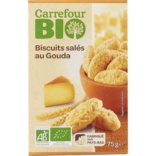 Carrefour Bio - Biscuits apéritifs au gouda