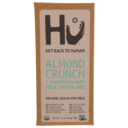 Hu Kitchen Organic Crunchy Almond & Coconut Flakes Bar (Milk Chocolate)