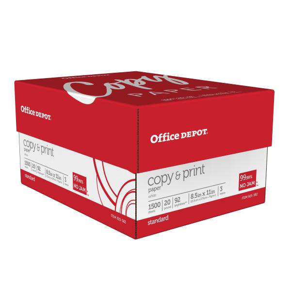 Office Depot Multi-Use Letter Size White Print & Copy Paper