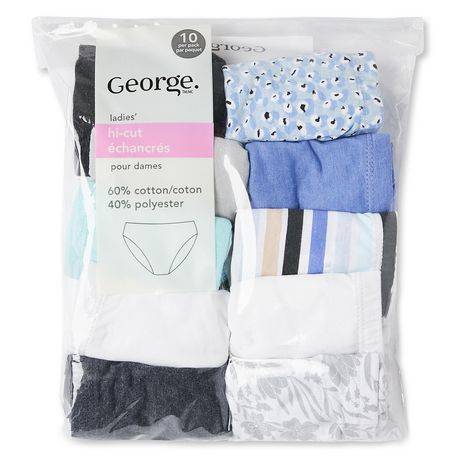 George Women''s High-Cut Brief 10-Pack (Color: Multi, Size: Xl)