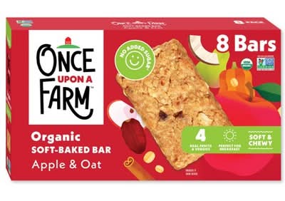 Once Upon a Farm Apple and Oat Organic Snack Bars (8 x 1.2 oz)