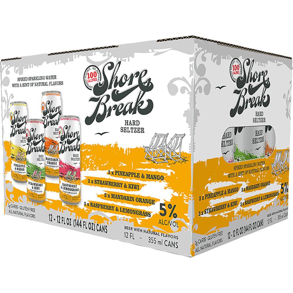 Shore Break Hard Seltzer Variety (12x 12oz cans)