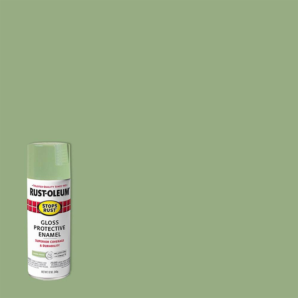 Rust-Oleum Stops Rust Gloss Laurel Green Spray Paint (NET WT. 12-oz) | 365146