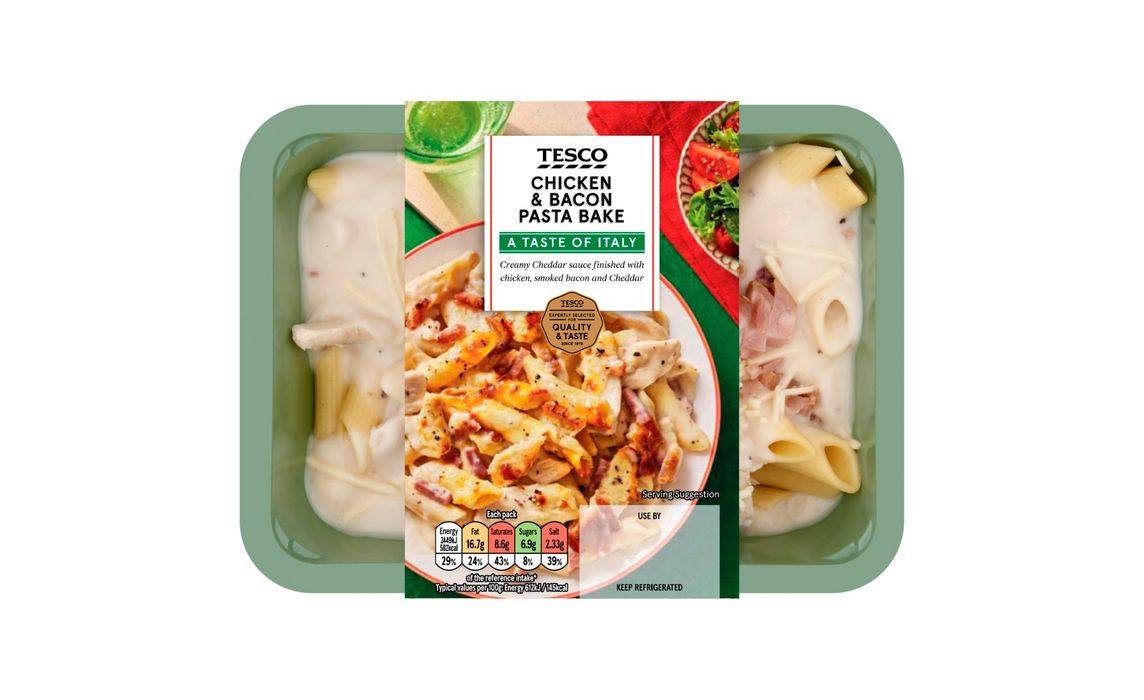 Tesco Chicken & Bacon Pasta Bake 400g (402914)