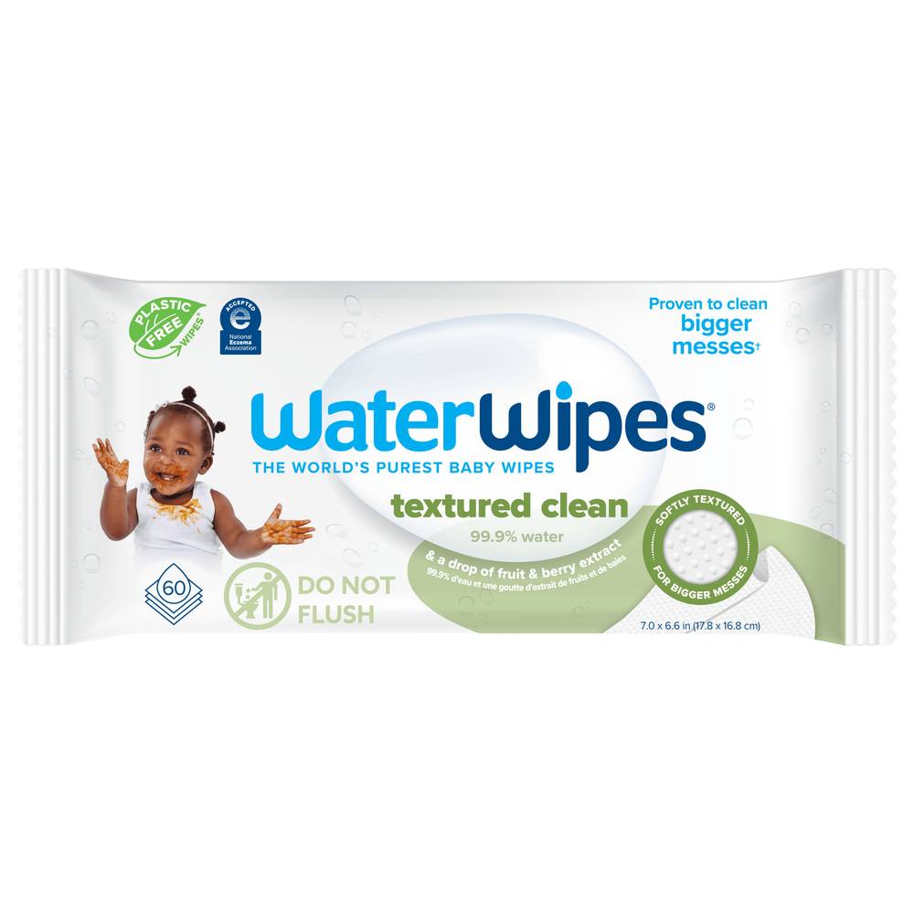 WaterWipes Biodegradable Textured Clean Toddler & Baby Wipes