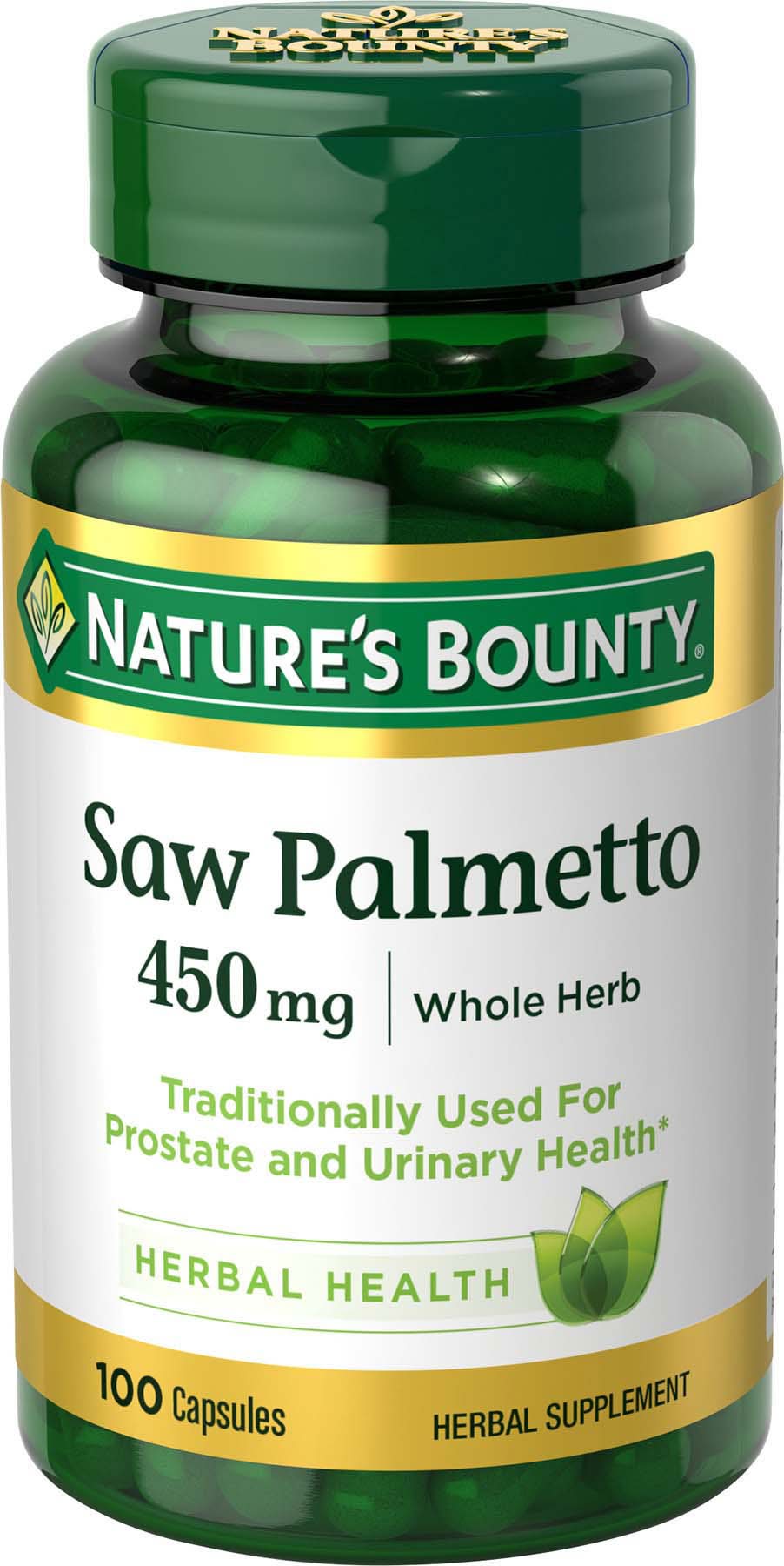 Nature's Bounty Whole Herb Saw Palmetto Capsules (3.2 oz)
