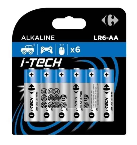 Carrefour i-Tech Baterie alkaliczne AA 6 szt.