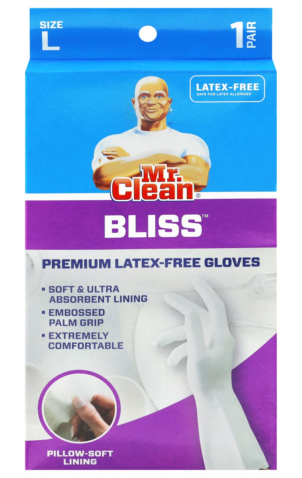 Mr. Clean Bliss Premium Latex-Free Large Gloves (4.1 oz)