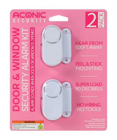Door & Window Security Alarm Kit 2-Pack
