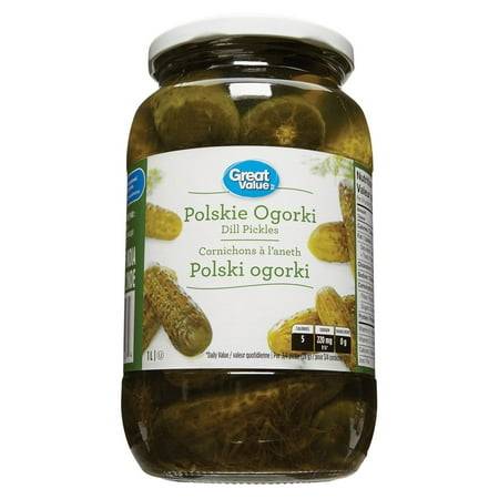Great Value Polskie Ogorki Dill Pickles (1 L)