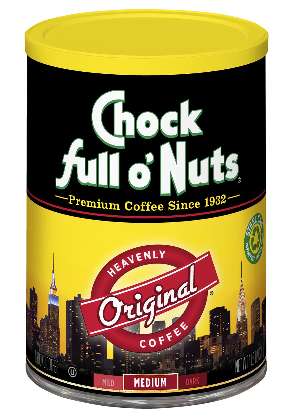 Chock full o'Nuts Heavenly Coffee Medium Roast Ground Coffee (11.3 oz)