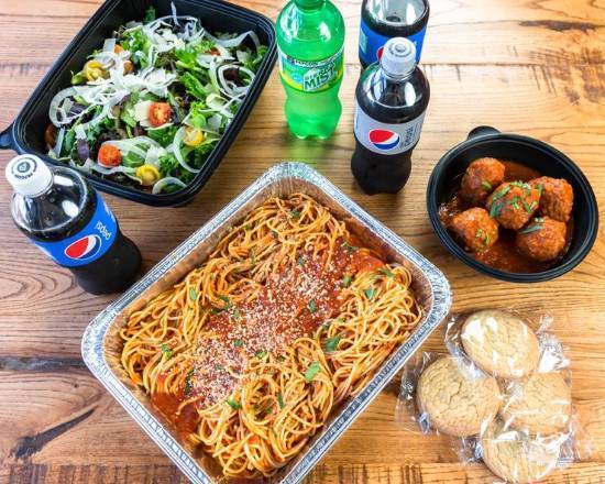 Family Meal Deal Spaghetti & Meatballs With Marinara + Pepsi Package