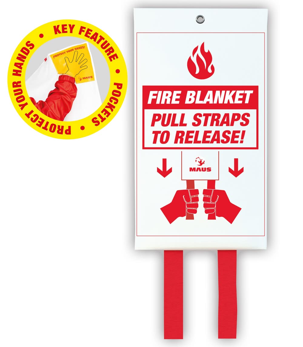 MAUS Multipurpose Commercial/Residential Fire blanket 72" X 48"