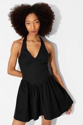 Wild Fable Mini Skater Dress, Women, L, Black