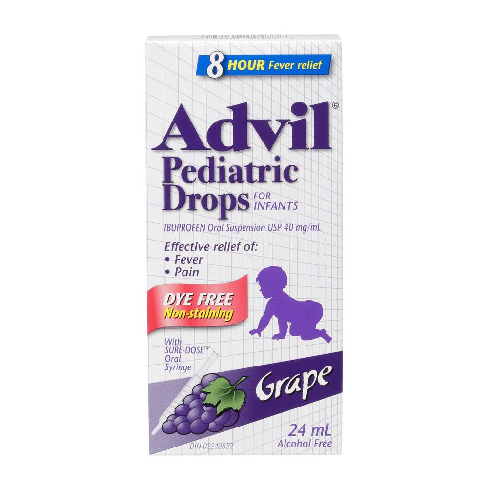 Advil Pediatric Drops Dye Free Grape (24 g)