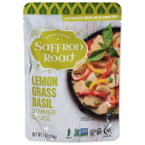 Saffron Road Lemongrass Basil Mild Simmer Sauce (7 oz)