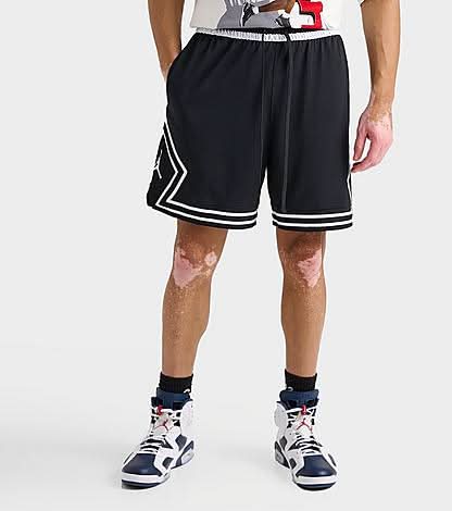 Men's Jordan Dri Fit Mesh Diamond Sports Shorts, L, Black