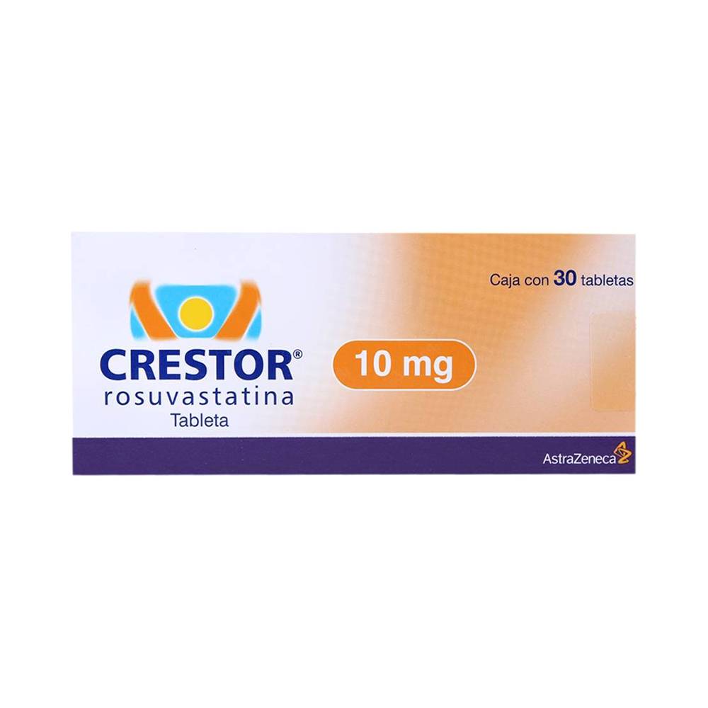 Astrazeneca crestor rosuvastatina tabletas 10 mg (caja 30 piezas)
