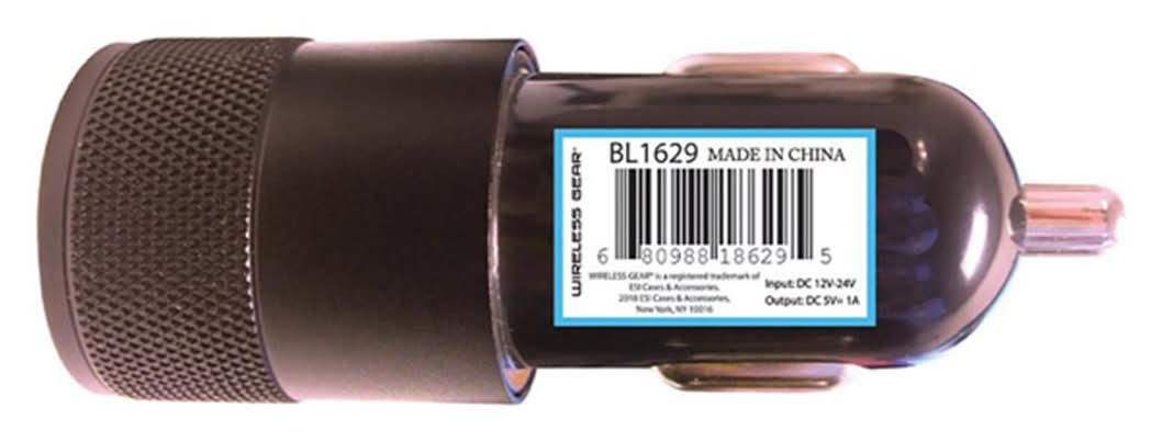 Wireless Gear Usb-C Car Charger, Black