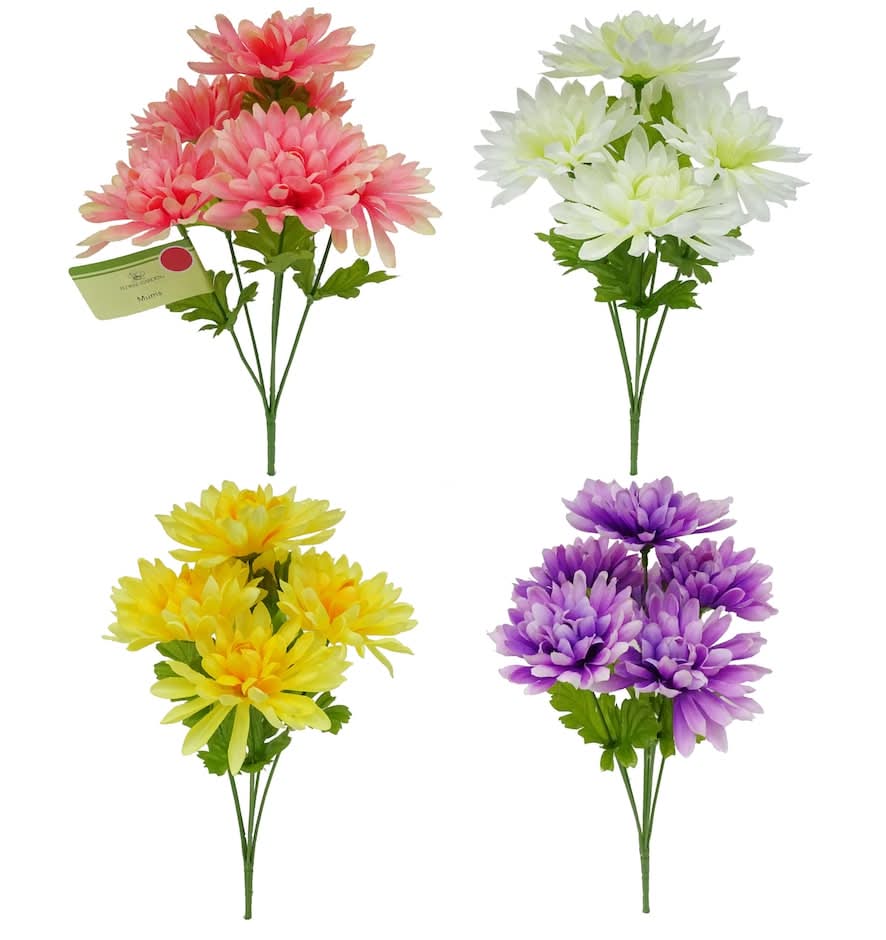 Floral Garden Artificial Spring Mum Bush