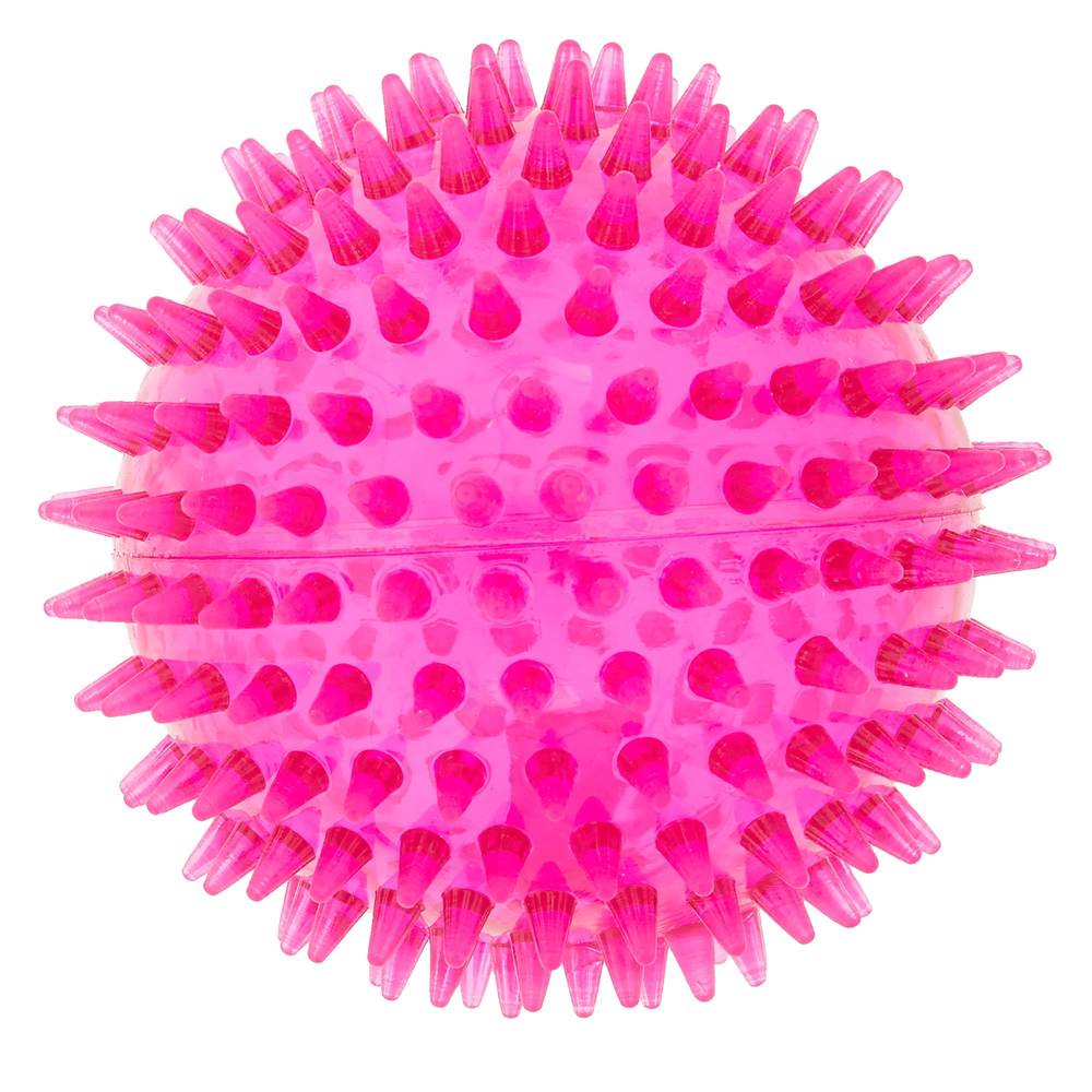 Top Paw Spike Ball Dog Toy Squeaker (pink)