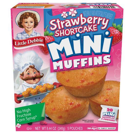 Little Debbie Strawberry Shortcake Roll Mini Muffins (5 ct)