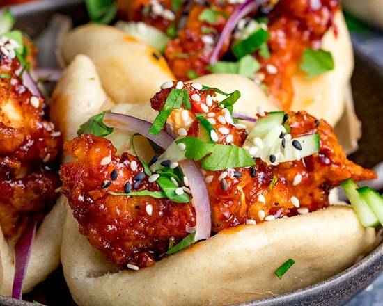 Korean Spicy Chicken Bao Bun