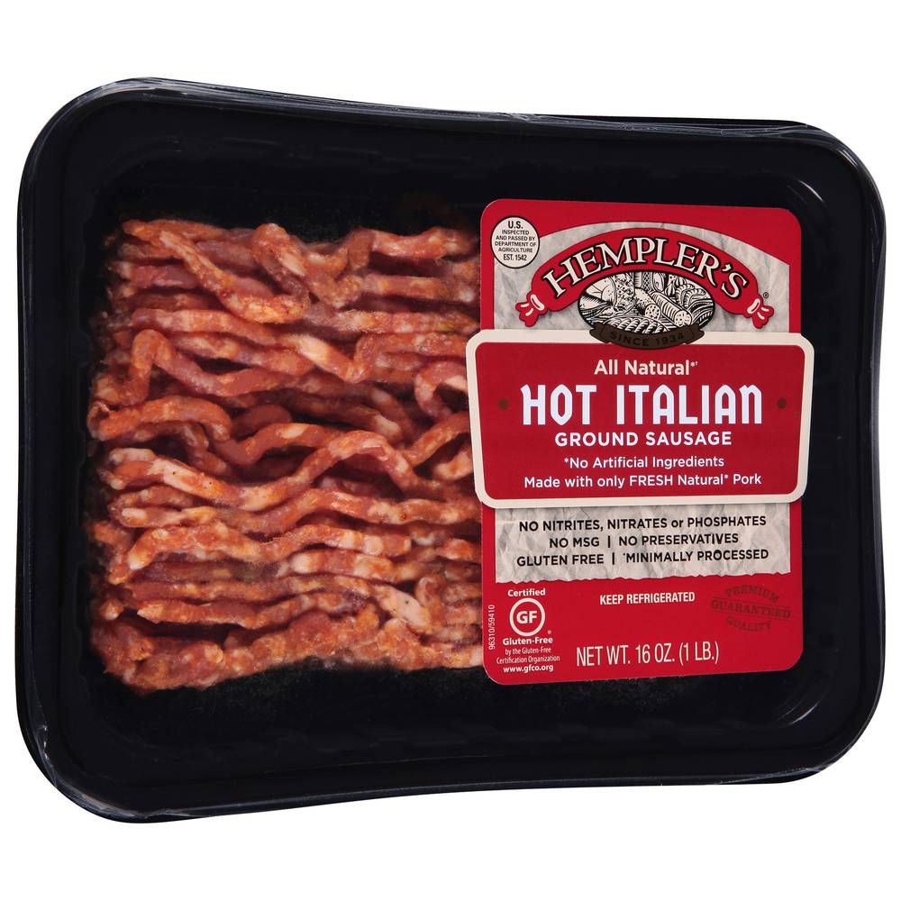 Hempler's All Natural Hot Italian Ground Sausage (16 oz)