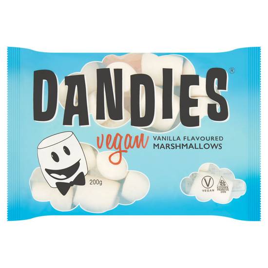 Dandies Vegan Vanilla Flavoured Marshmallows 200g