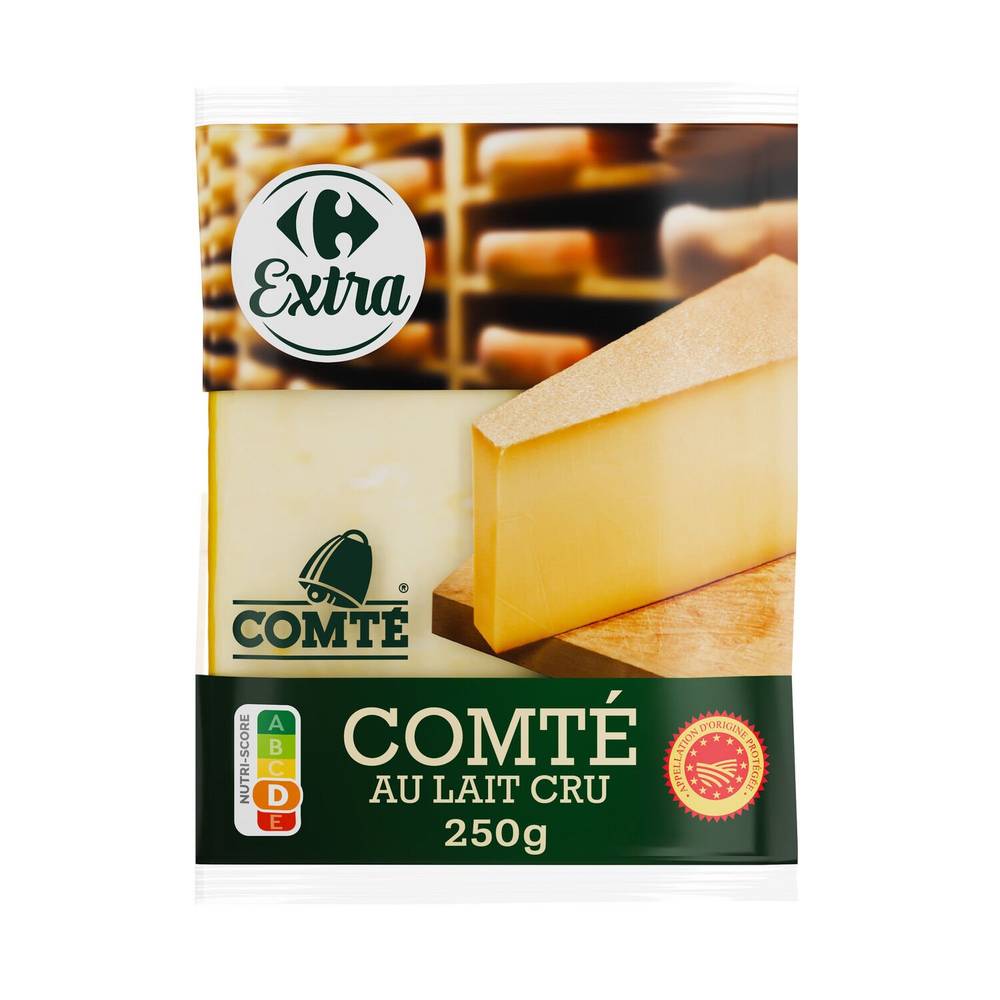 Comté Au Lait Cru AOP CARREFOUR EXTRA - le fromage de 250g