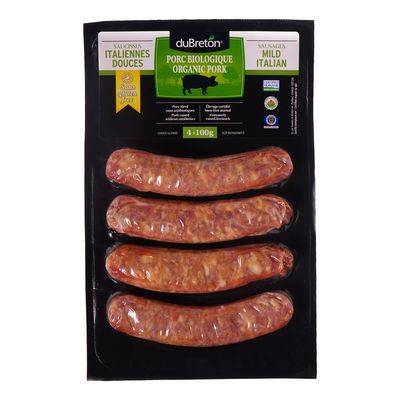 Du Breton Organic Mild Italian Sausages (400 g, 4 ct)