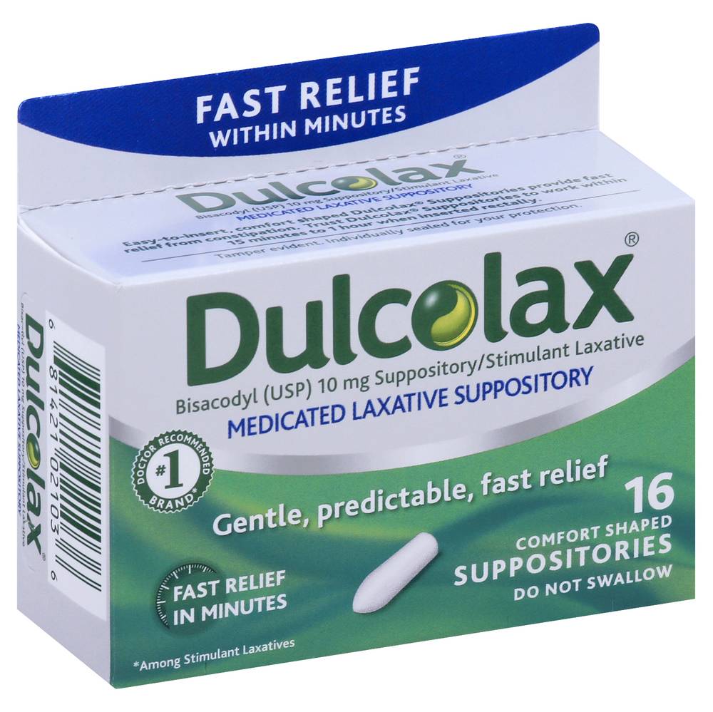 Dulcolax Fast Relief Medicated Laxative Suppositories (1.6 oz)