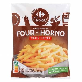 Patatas fritas especial horno Carrefour Classic' 600 g.