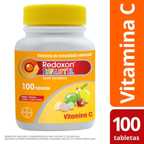 Redoxon ácido ascórbico infantil tabletas 100 mg (100 piezas)