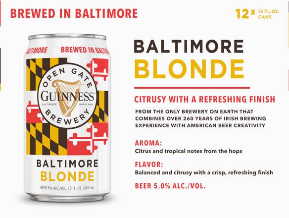 Guinness Baltimore Blonde Beer (12 ct, 12 fl oz)
