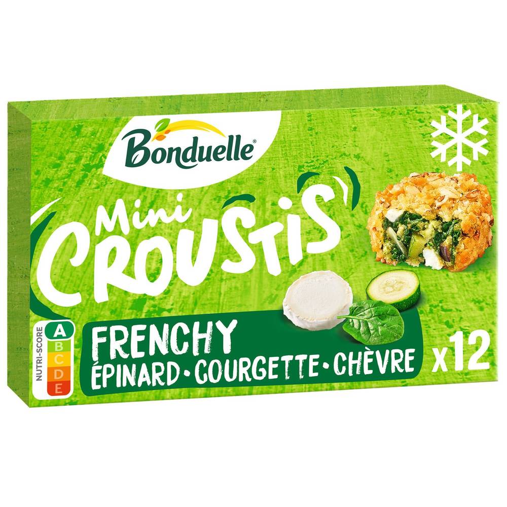 Bonduelle - Croustis mini frenchy epinard courgette et chèvre