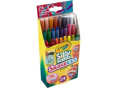 Crayola Silly Scents Smash Ups Washable Twistable Crayons, Assorted Colors, 24/Box (523470)