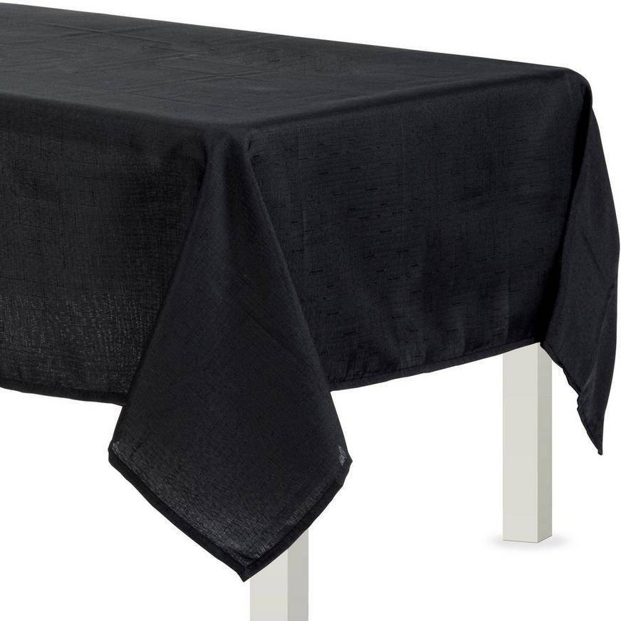 Party City Fabric Tablecloth (black )