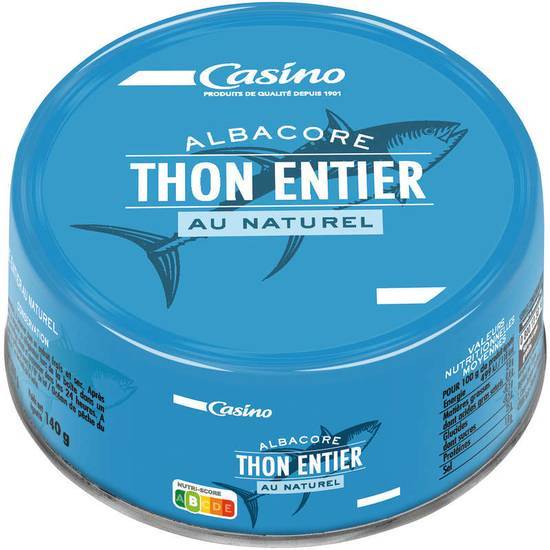 Casino Thon albacore au naturel 140g