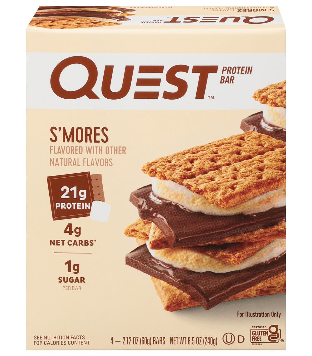 Quest Protein Bar, S'mores (4 x 2.12 oz)