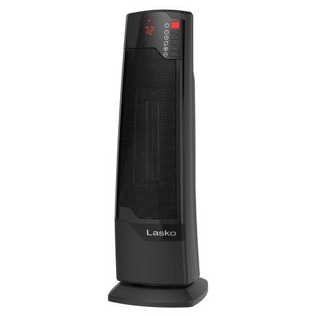 Lasko tour chaufferette oscillante en céramique avec télécommande (noir)