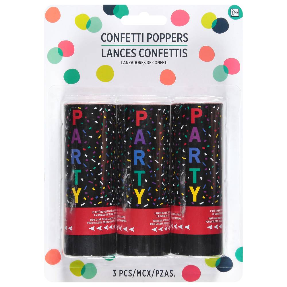 Party City Confetti Poppers (3 ct) (multicolor)